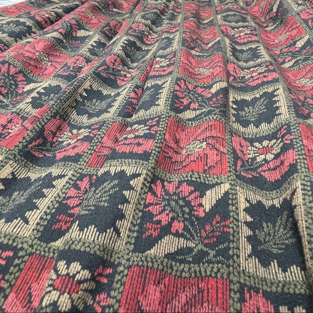 DONCASTER unique vintage boho pleated midi skirt - Picture 6 of 12